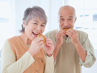 おせんべいがかめます