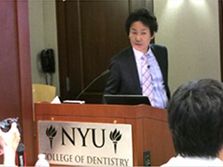 ニューヨーク大学での症例発表の様子 写真