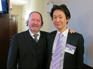 Cyril Evian先生とニューヨーク大学にて 写真