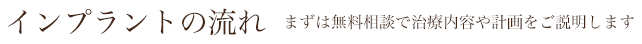 インプラント治療の流れ